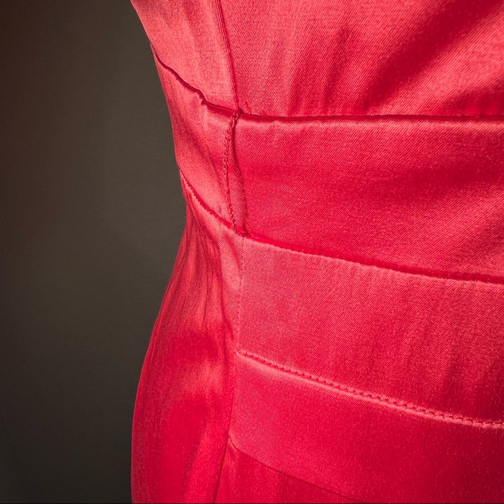 Maurice’s coral fitted sleeveless dress size 1/2 - Picture 6 of 8
